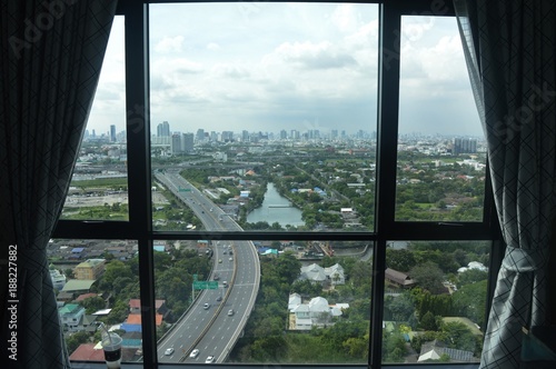 Bangkok day view from skyscraper