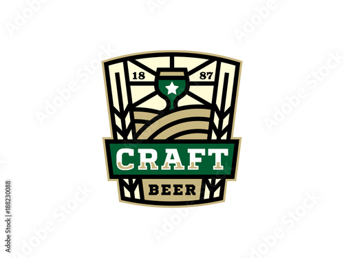 Modern professional label for a craft beer