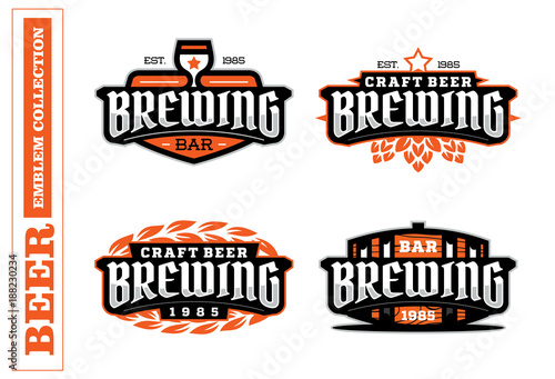 Modern professional label set for a craft beer