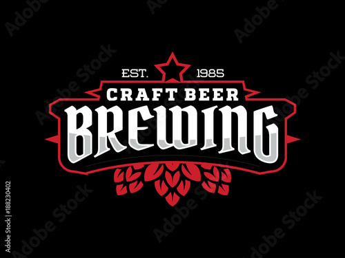 Modern professional label for a craft beer