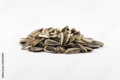 Sunflower seeds (white background)