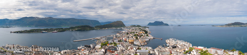 City of Alesund Norway Aerial footage