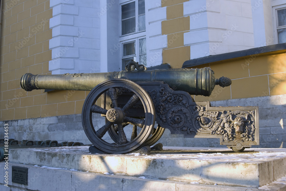 Old cannons shown in Moscow Kremlin Old cannons shown in Moscow Kremlin
