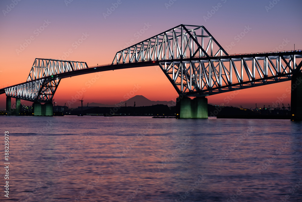 Fototapeta premium 東京ゲートブリッジと富士山