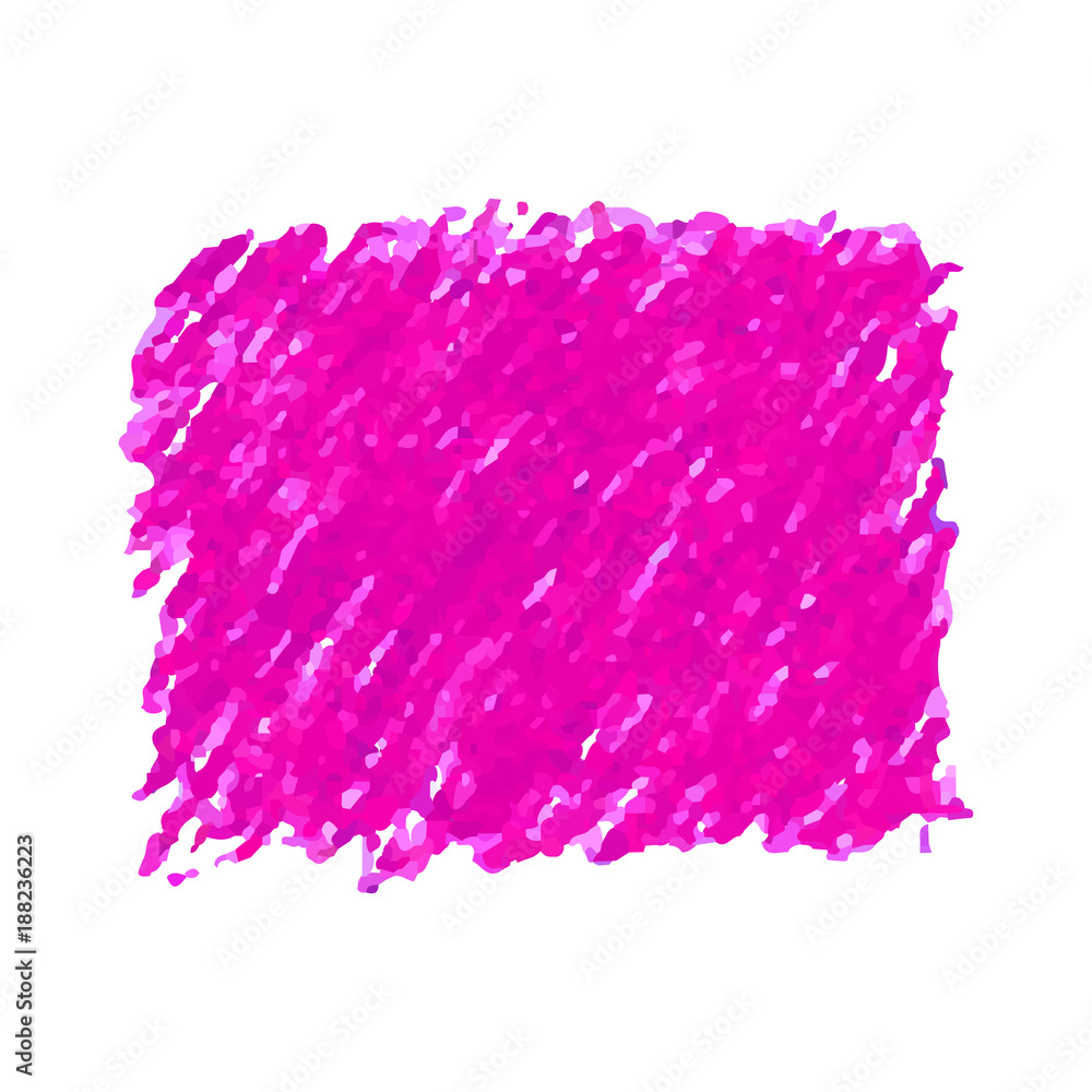 Pink pen scribble texture stain isolated on white background