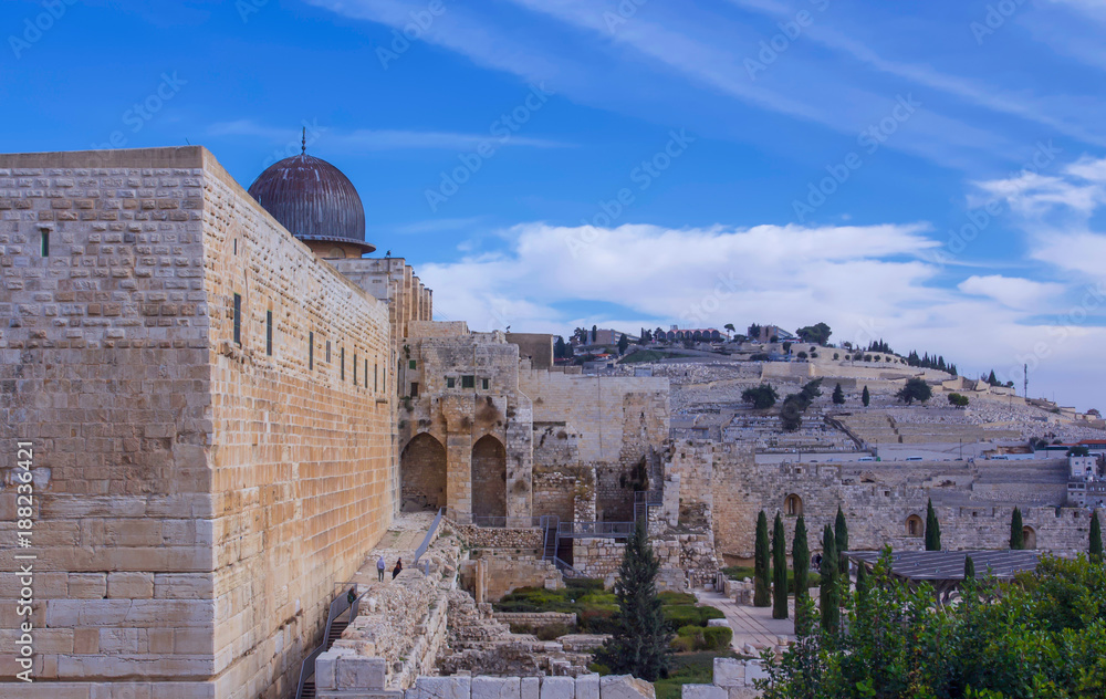Fototapeta premium Tempel Mount historical Landscape Jerusalem Israel