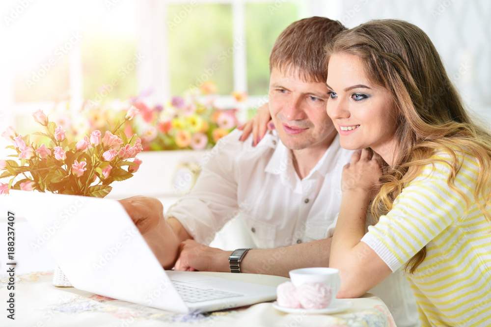 Young couple with laptop Young couple with laptop