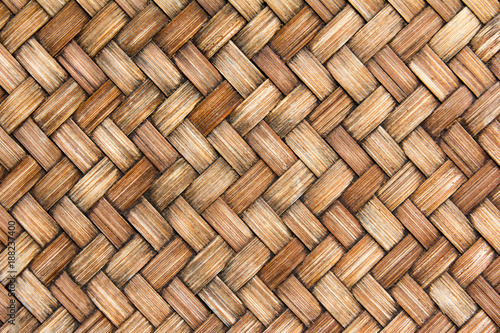 Closed up of brown color wicker textured background