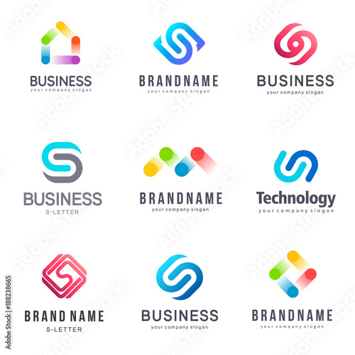 Collection of vector logos for business. Alliance, Unity, Team Work