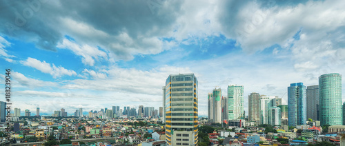 Panorama of Makati, Manila, Philippines.