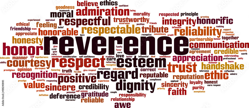 Reverence word cloud