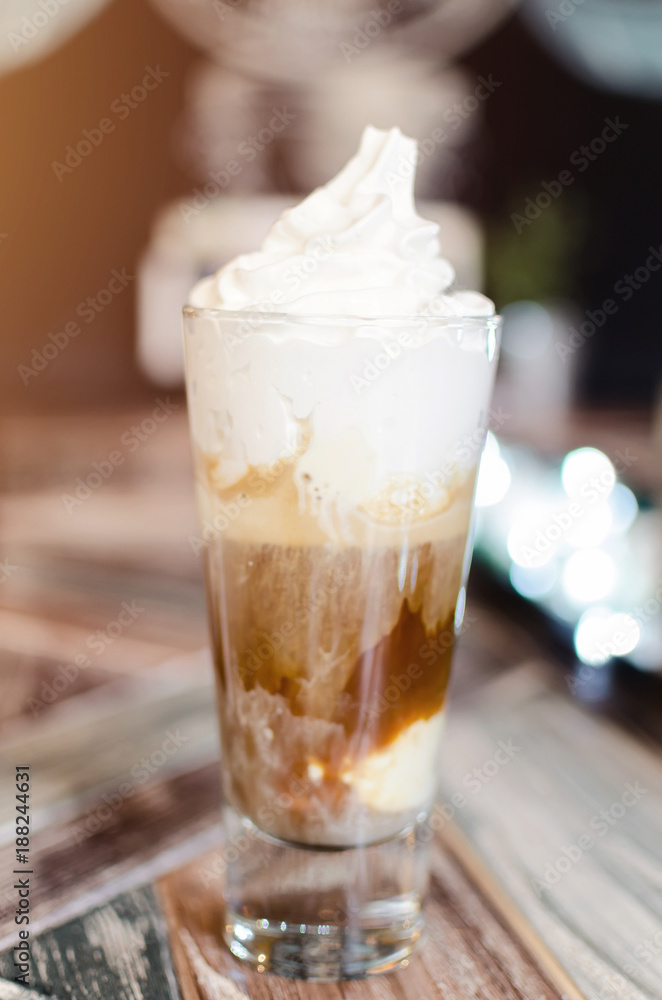 frappe coffee in the coffee shop frappe coffee in the coffee shop