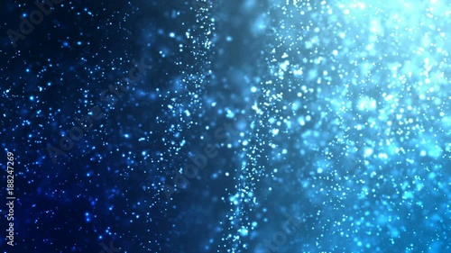 4K Abstract dark background with particle and lighting element for cyber futuristic concept with grain processed