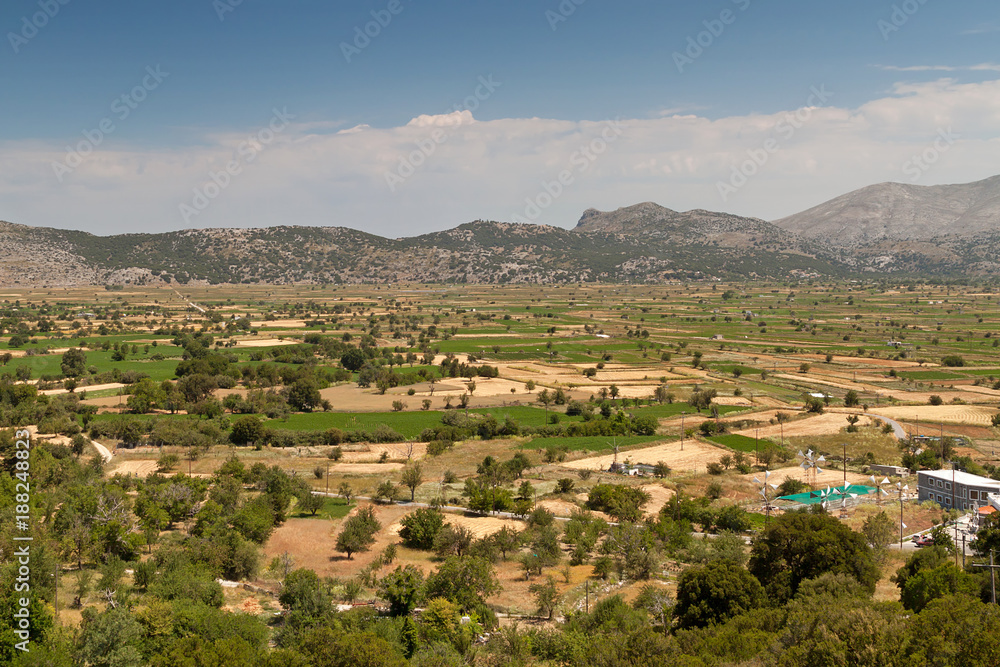 Lasithi Plateau on the east of Crete, Greece