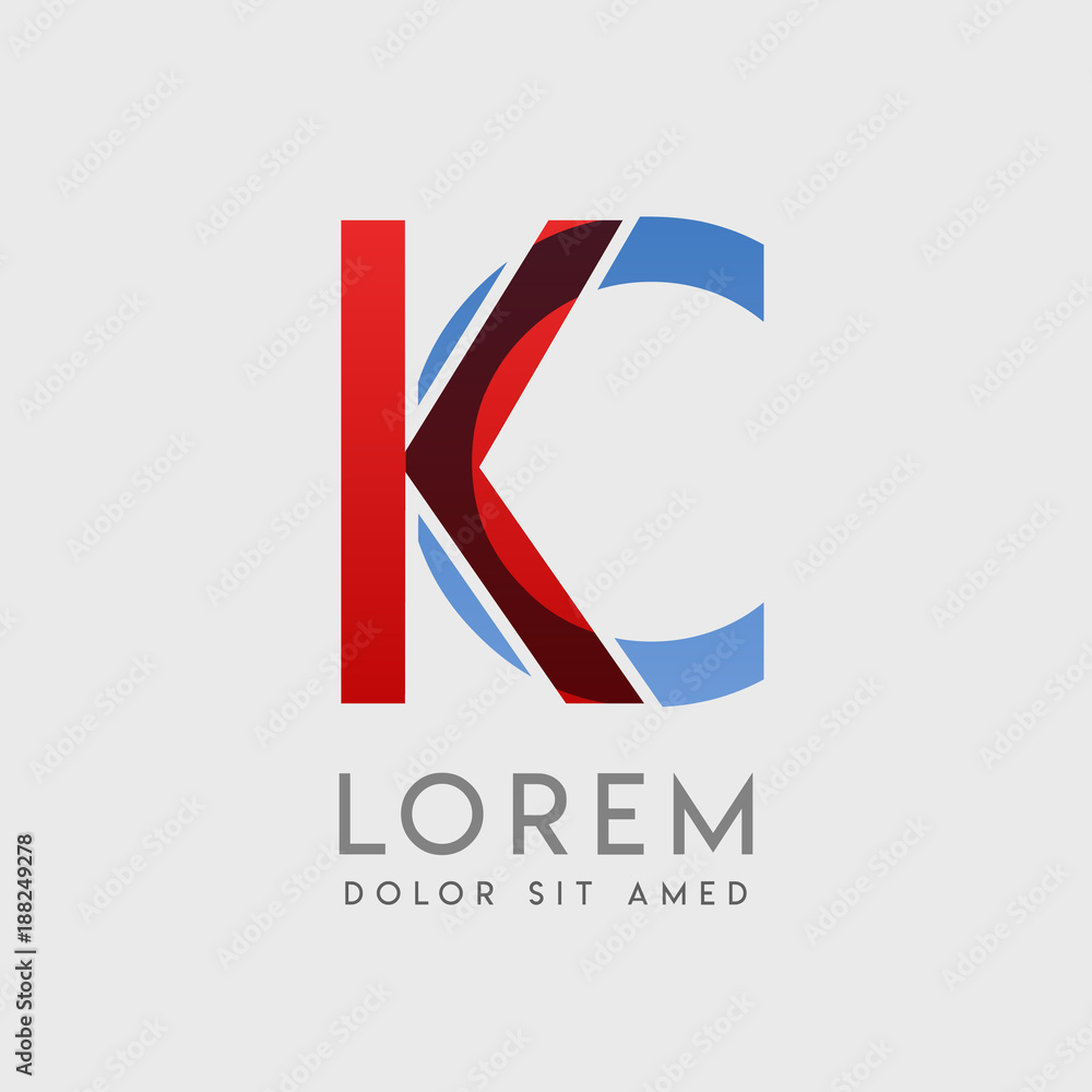 KC logo letters with KC logo letters with