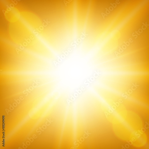 Background template with bright yellow light