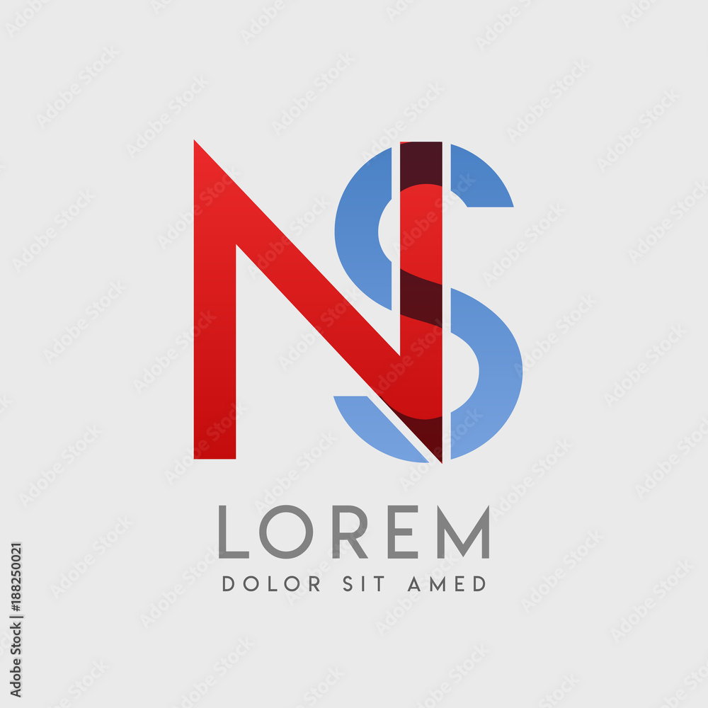 NS logo letters with NS logo letters with