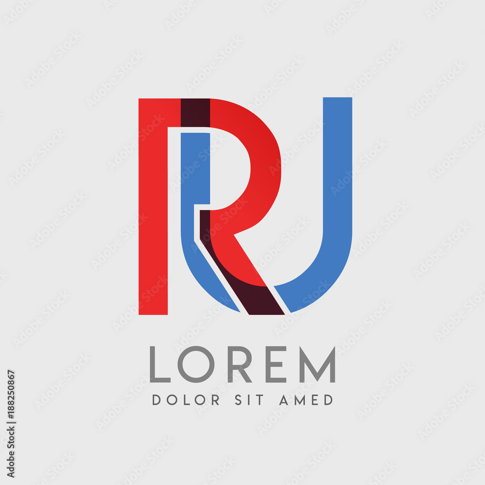 RU logo letters with RU logo letters with