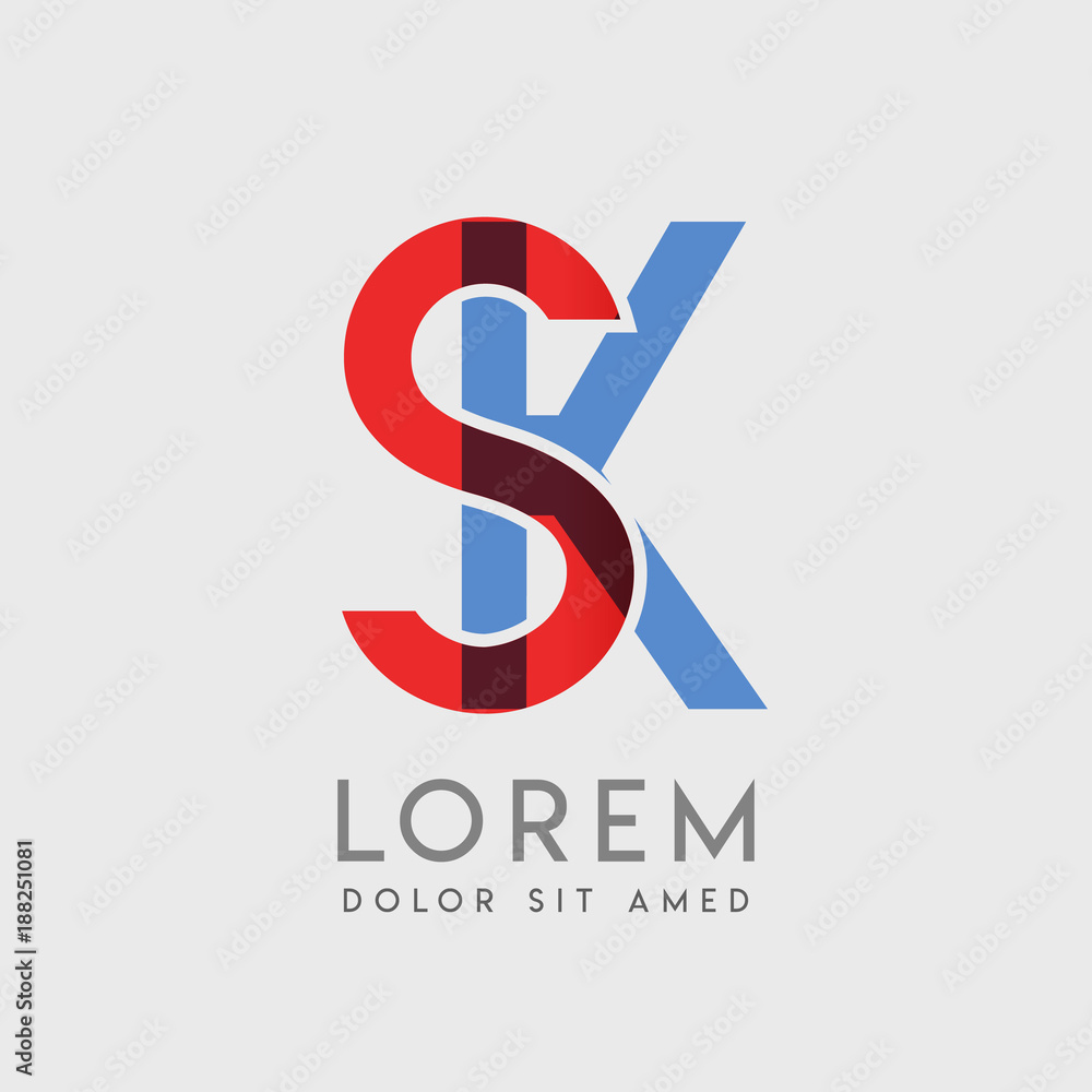 Obraz premium SK logo letters with 