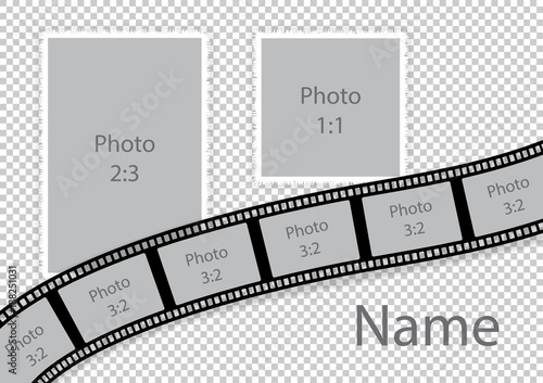 Wedding collage frames romantic photo template
