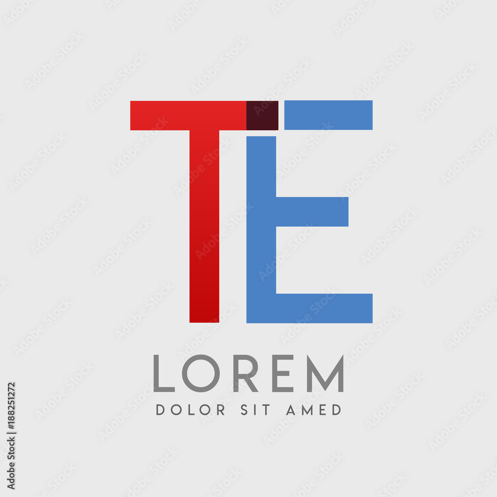 TE logo letters with TE logo letters with