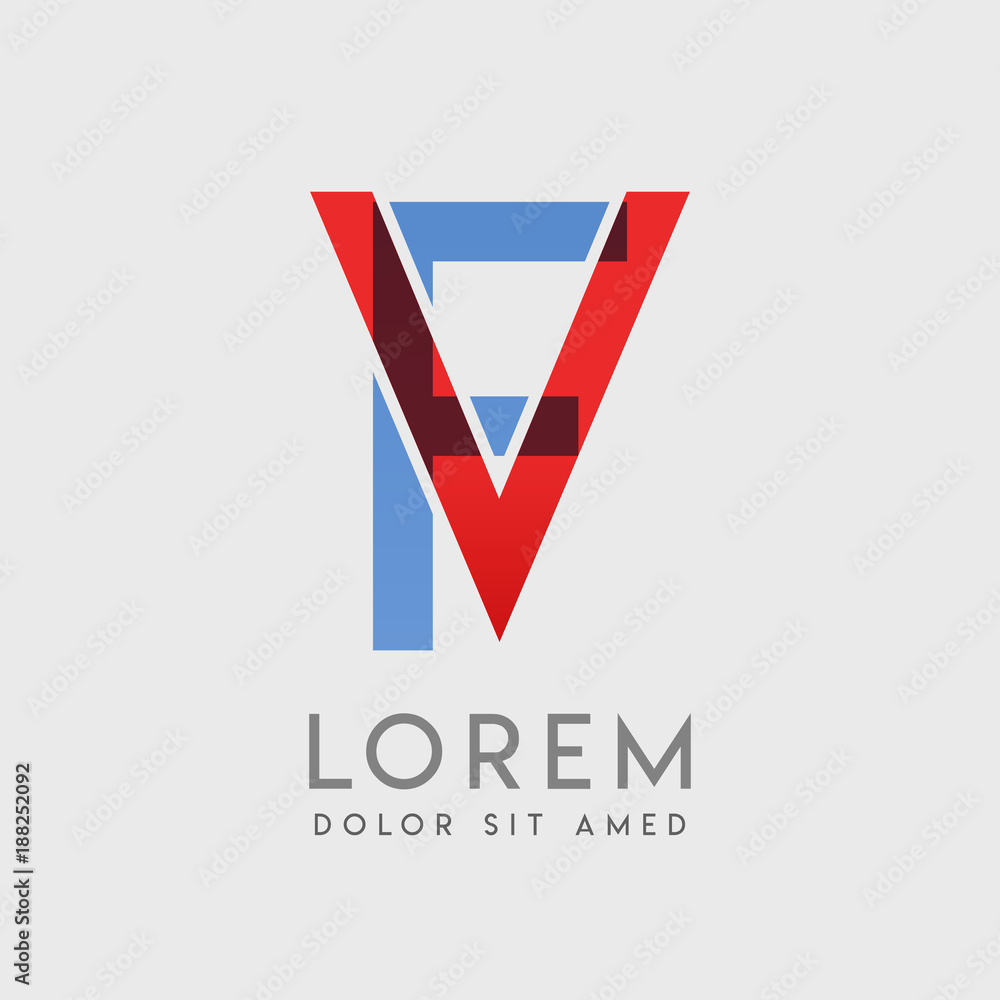 VF logo letters with VF logo letters with