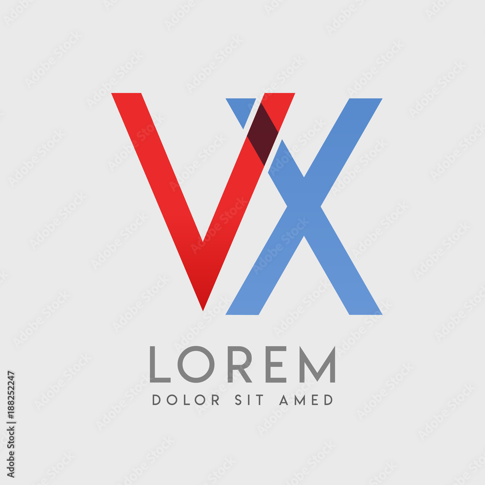 VX logo letters with VX logo letters with