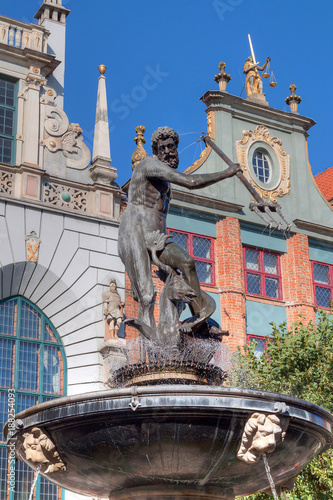Fountain of the Neptune in Gdansk, Poland