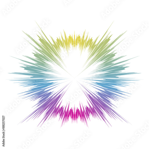 Color explosion. Vector illustration