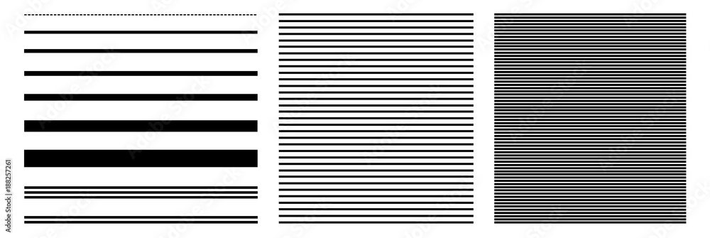 Linien Linienraster Set | Linienmuster | Muster | Variation - obrazy, fototapety, plakaty 