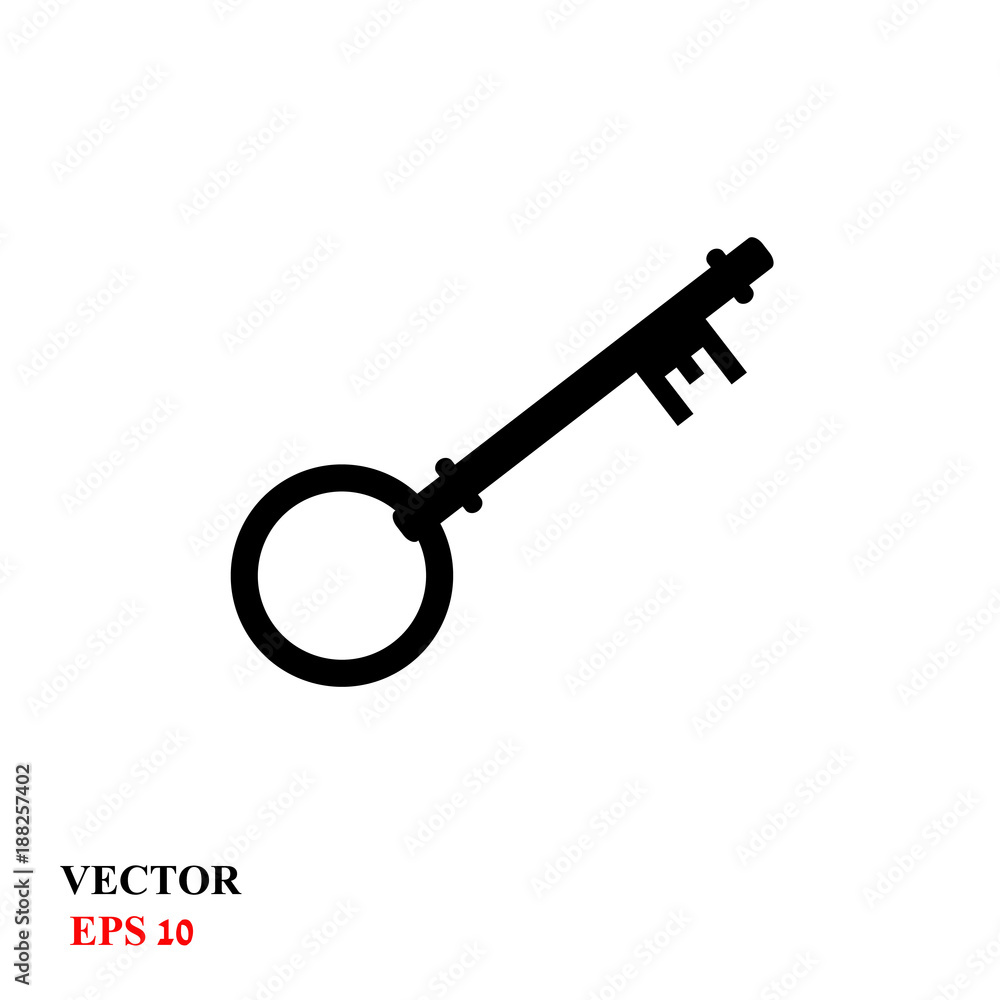 icon old key. vector illustration icon old key. vector illustration