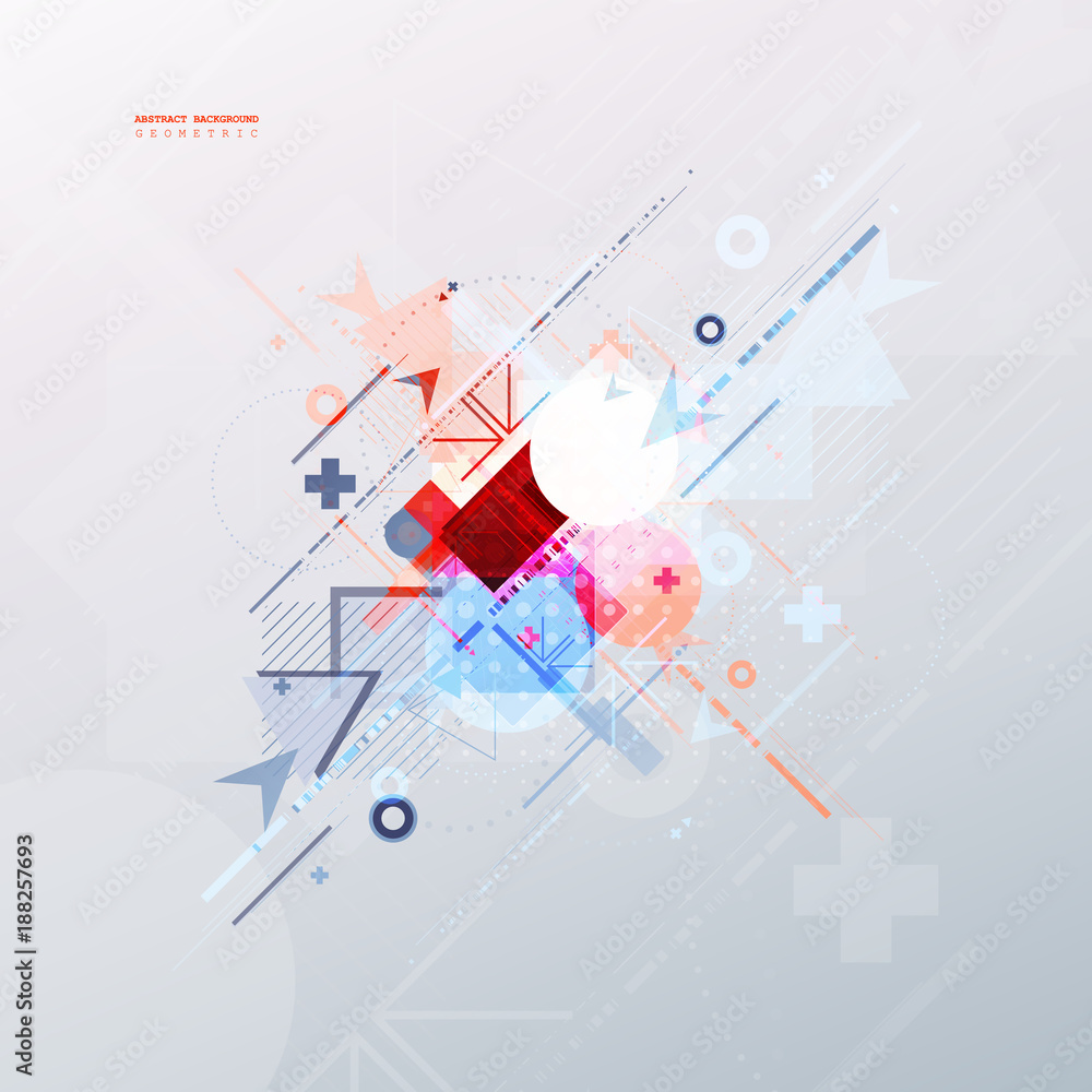 Abstract background with colorful geometric elements. Technology design. Abstract background with colorful geometric elements. Technology design.