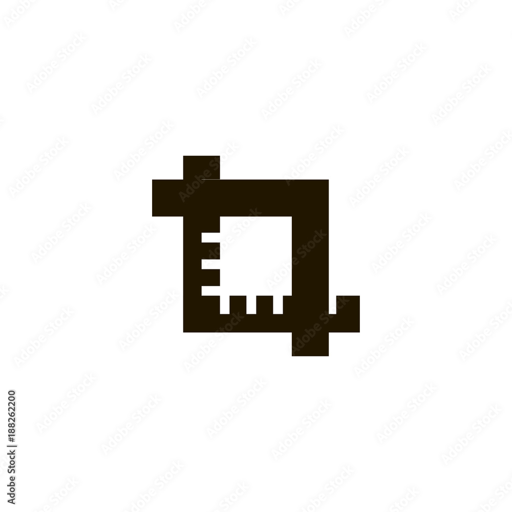 Obraz premium Crop icon. flat design