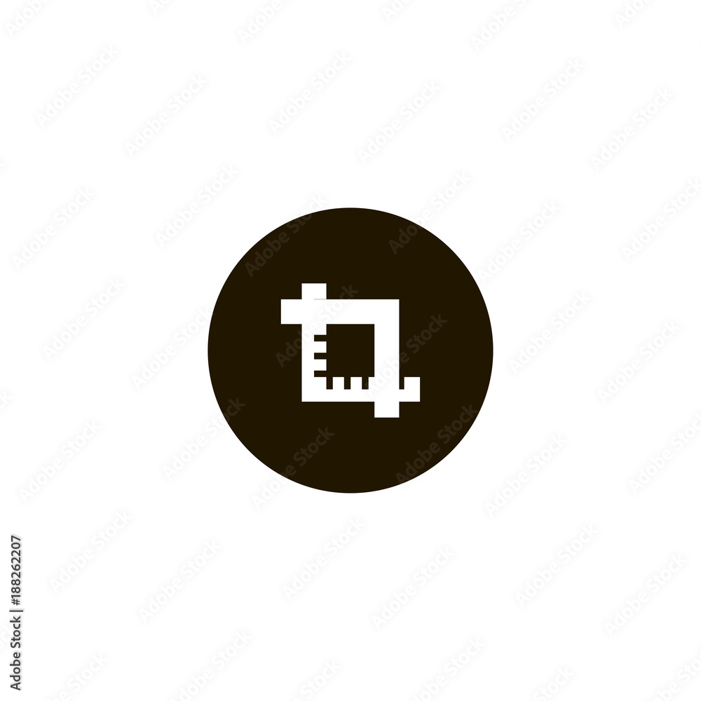 Crop icon. flat design Crop icon. flat design