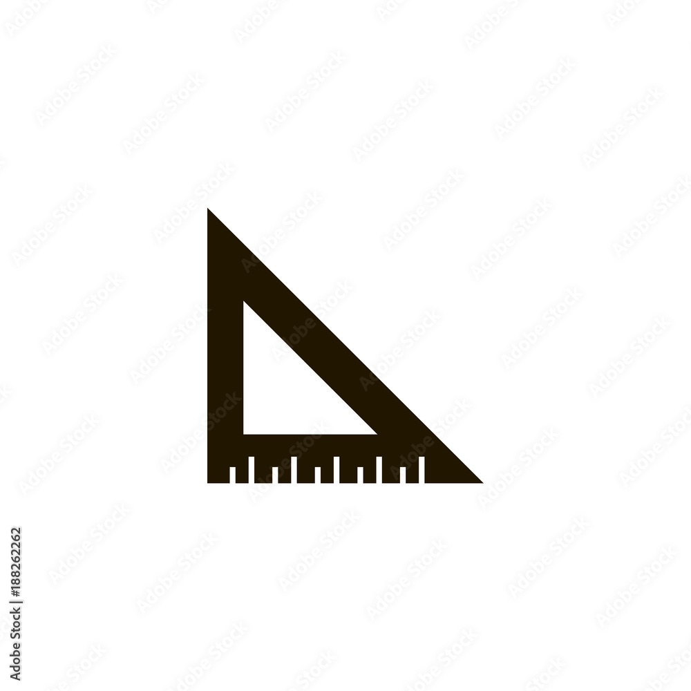 ruler icon. flat design ruler icon. flat design