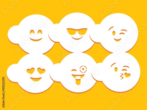 Smile stencil cards