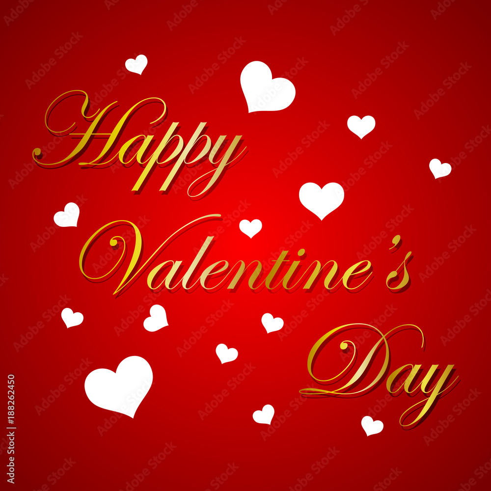 Happy Valentines Day Hand Drawing  Lettering design. Vector illustration