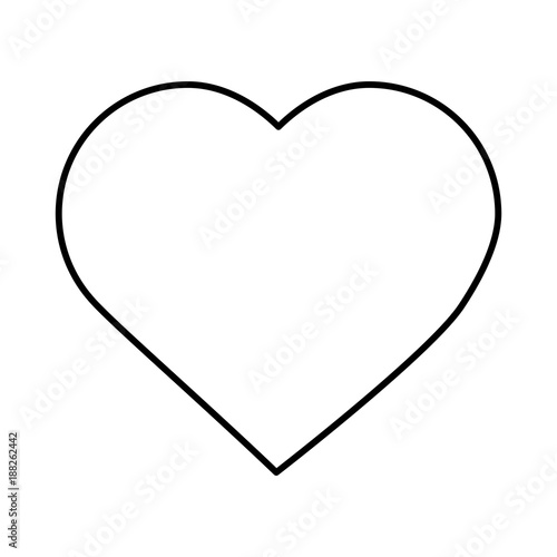 valentines day love heart romantic passion vector illustration outline