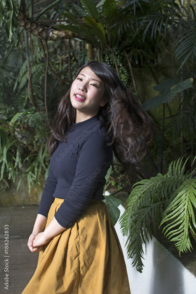 portrait of asian young woman in nature portrait of asian young woman in nature