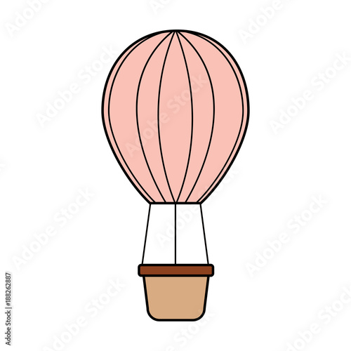 air ballon romantic decoration image vector illustration