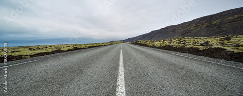 Icelandic landscape with country roadway