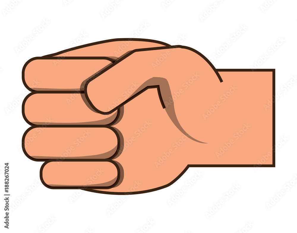 hand with clenched fist hand with clenched fist
