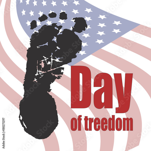 day of slavery abolition vector illustration