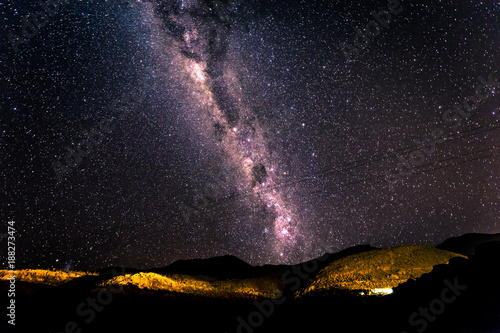 Starlit sky over Eduardo Avaroa National Park, Bolivia
