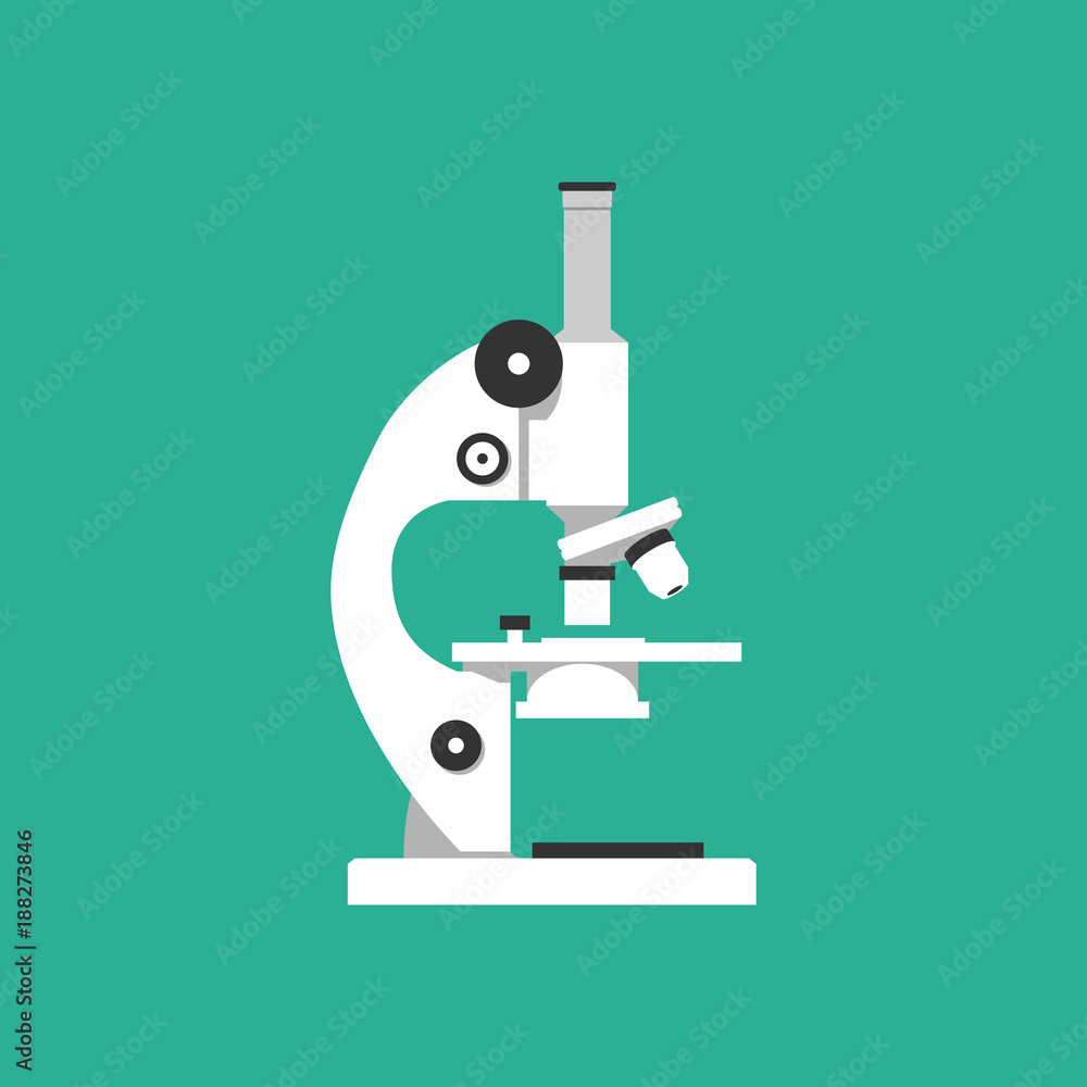 Simple white microscope Simple white microscope
