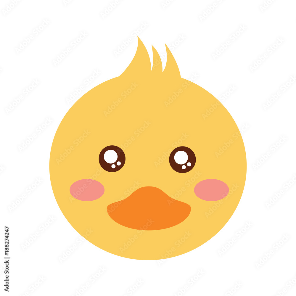 cute animal duck head baby vector illustration cute animal duck head baby vector illustration