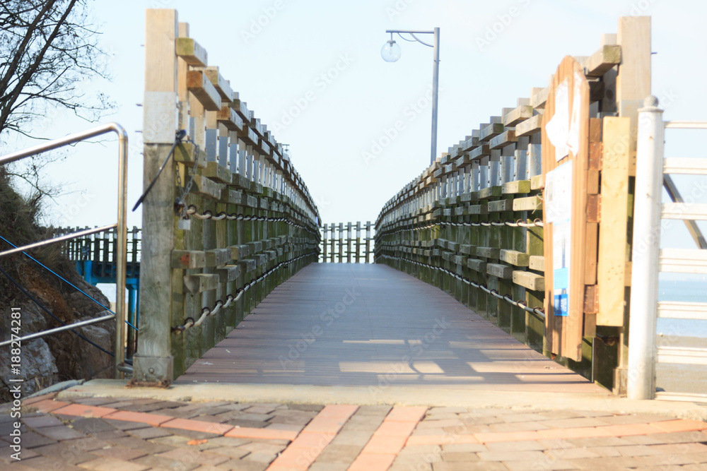 A bridge with fence
