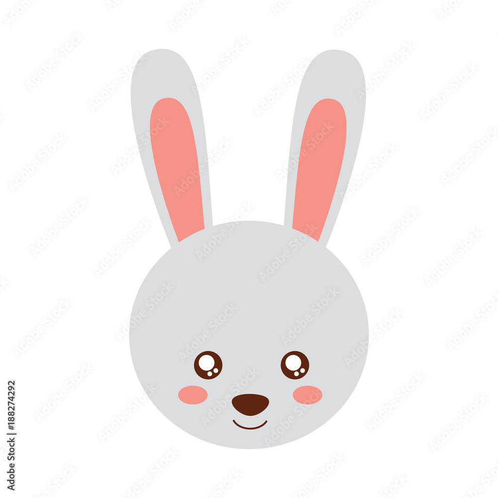 cute animal rabbit head baby vector illustration cute animal rabbit head baby vector illustration