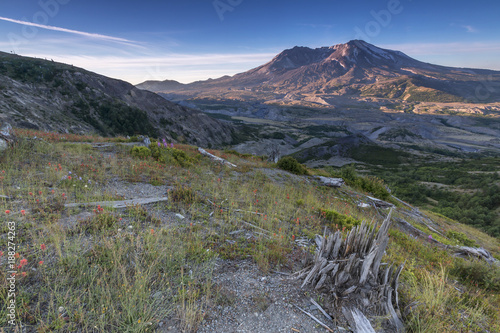 Beautiful Mount St. Helens National Volcanic Monument in Washington State, U.S.A. photo