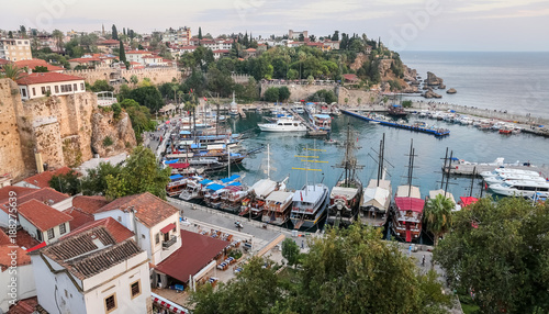 Boats in Antalya Harbour, Turkey